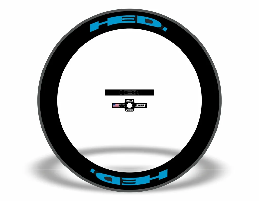 HED Jet 4 Rim Wheelset Decal Factory Sticker Vinyl Adhesive Blue 12 Pcs - 1