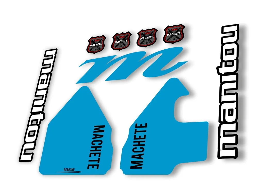 Manitou Machhete 110 Comp 2020 Fork Suspension Decal Kit Sticker Set Blue - 1