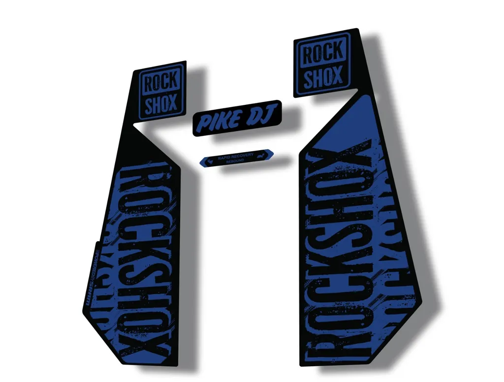 Rock Shox PIKE DJ 2017 Fork Decal Mountain Bike Cycling Sticker Dark Blue - 1