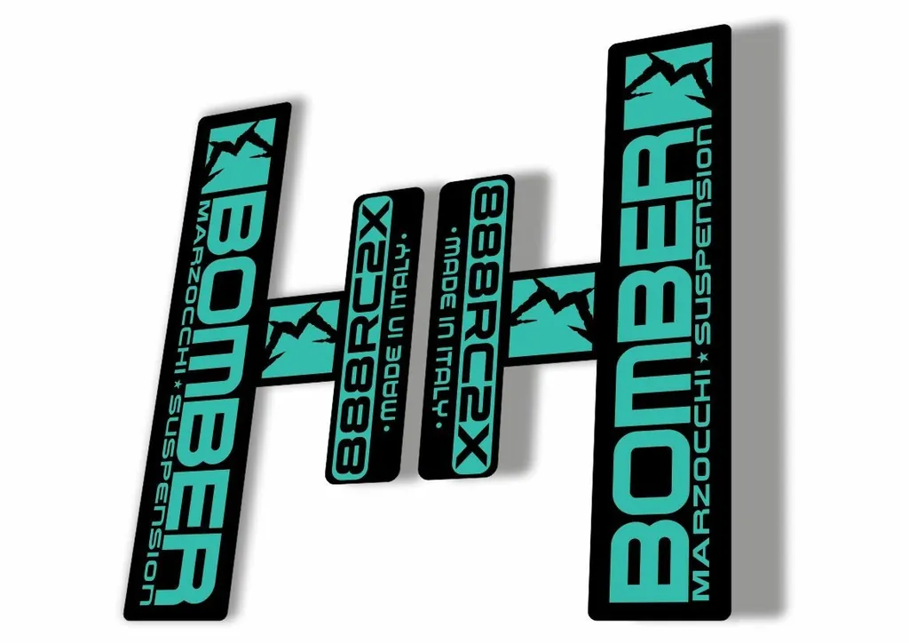 Marzocchi Bomber 888 RC2X 2006 Fork Suspension Sticker Decal Kit Adhesiv Dolphin - 1