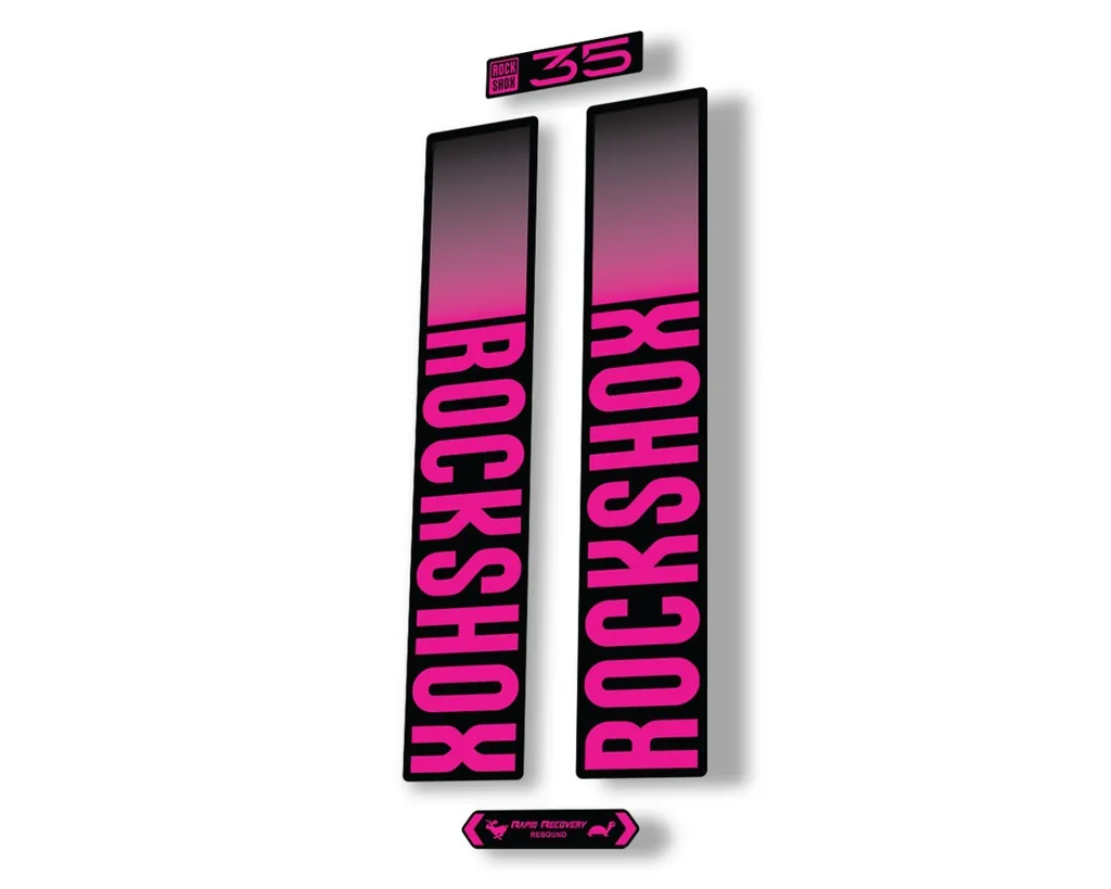 Rock Shox 35 2021 Fork Decal Mountain Bike Cycling Sticker Adhesive Pink - 1