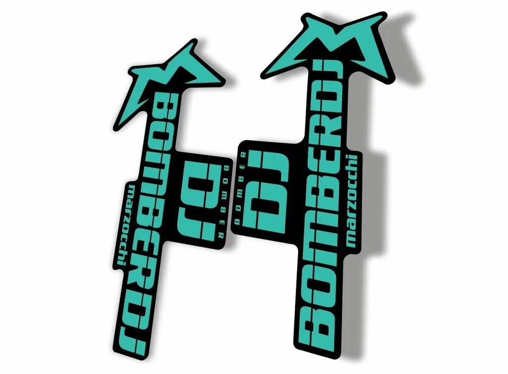 Marzocchi Bomber DJ 2020 Fork Suspension Sticker Decal Kit Adhesive Dolphin - 1