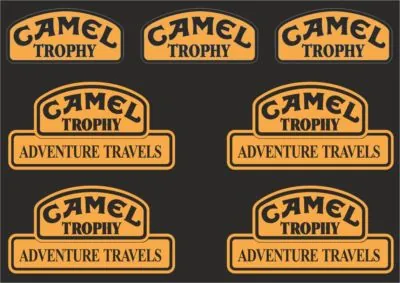 CAMEL TROPHY 4x4 Decal Stickers Graphic Set Logo Land Rover Vinyl Adhesive 7 Pcs - 1