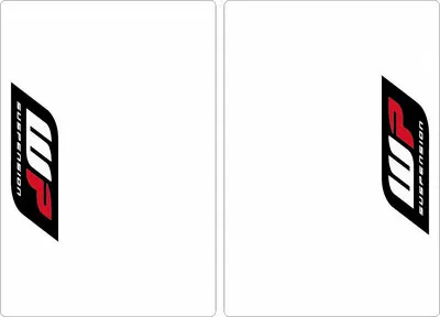 WP Suspension Bike Upper Forks Decal Stickers Graphic Set Adhesive White 2 Pcs - 1