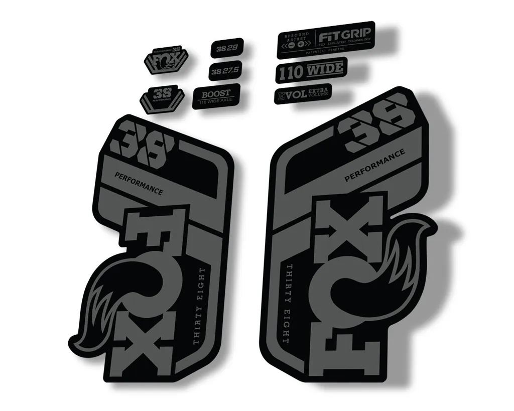 FOX 38 Performance 2021 Forks Suspension Factory Decal Sticker Gray - 1