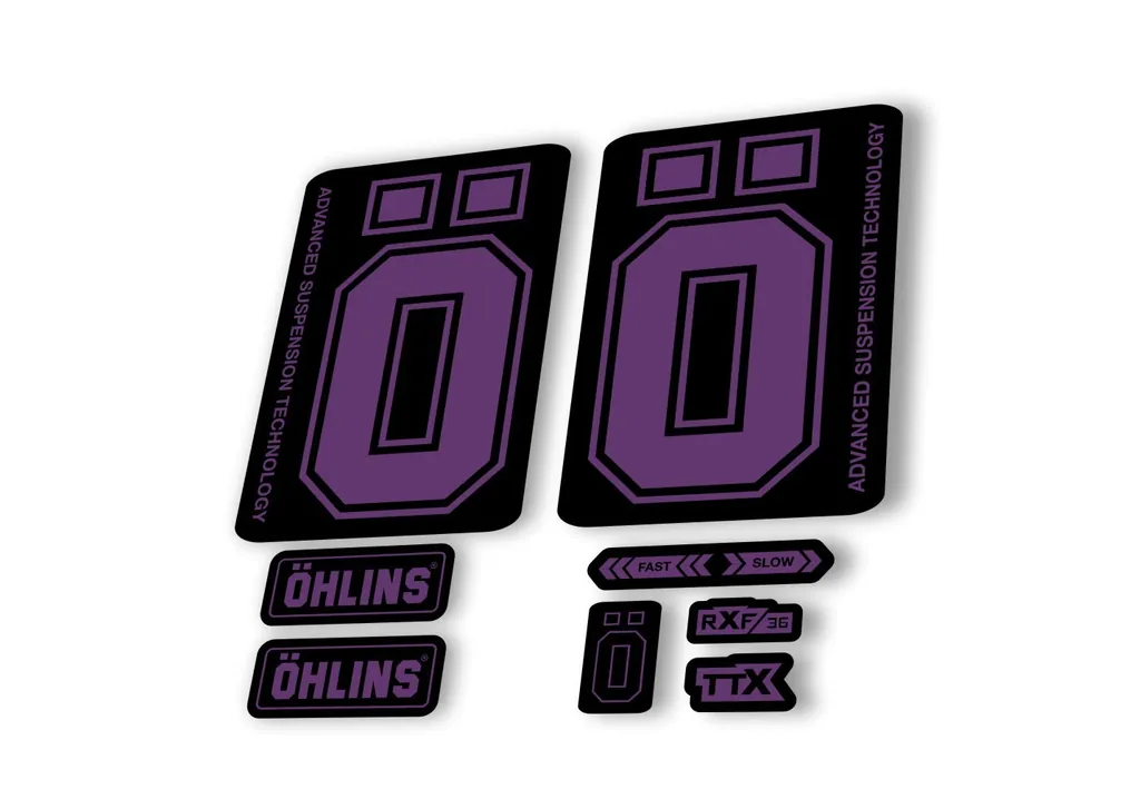 Ohlins RXF36 M2 2019 Fork Decal Mountain Bike Cycling Sticker Adhesive Purple - 1