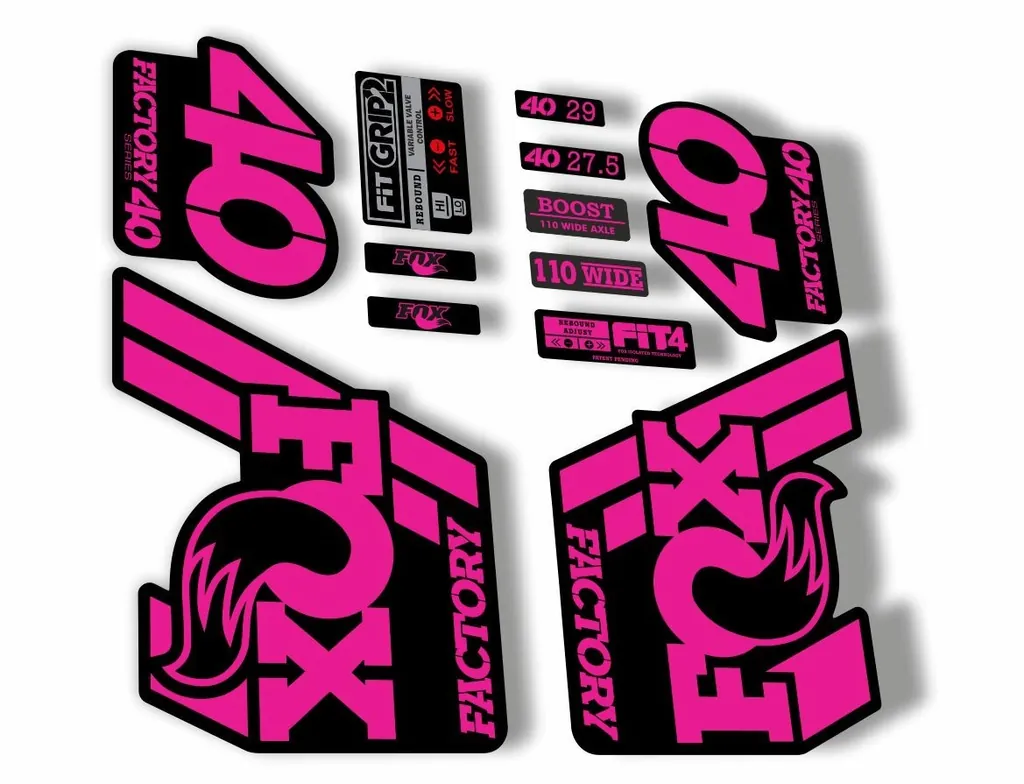 FOX 40 Float 2018-19 Forks Suspension Factory Decals Sticker Adhesive Pink - 1