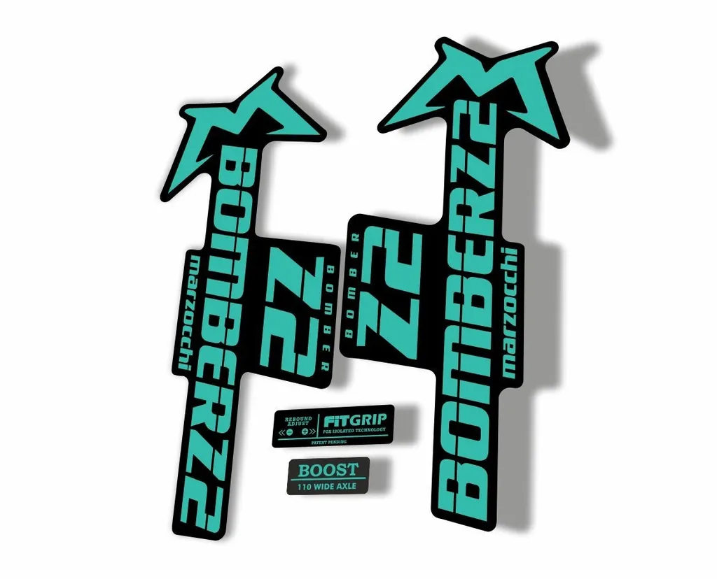 Marzocchi Bomber Z2 2020 Fork Suspension Sticker Decal Kit Adhesive Dolphin - 1