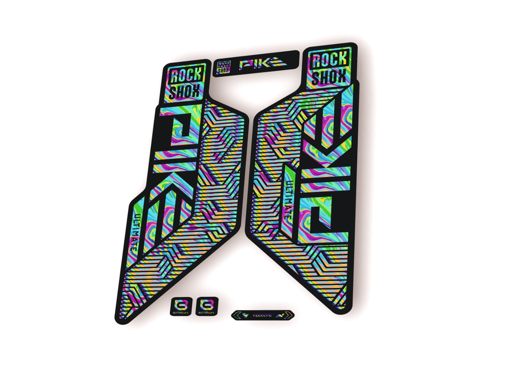 Rock Shox PIKE ULTIMATE 2025 Flight Attendant Bike Decal Sticker Oil Slick 1 - 1