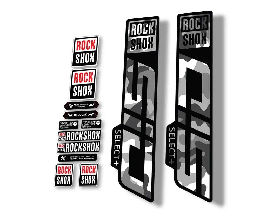 Rock Shox SID 2021 Select + (Plus) Mountain Bike Cycling Decal Sticker W. Camo - 1