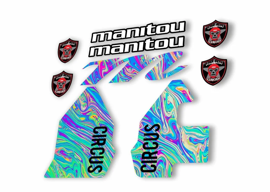 Manitou CIRCUS 2018 Fork Suspension Decal Kit Sticker Oil Slick 1 - 1