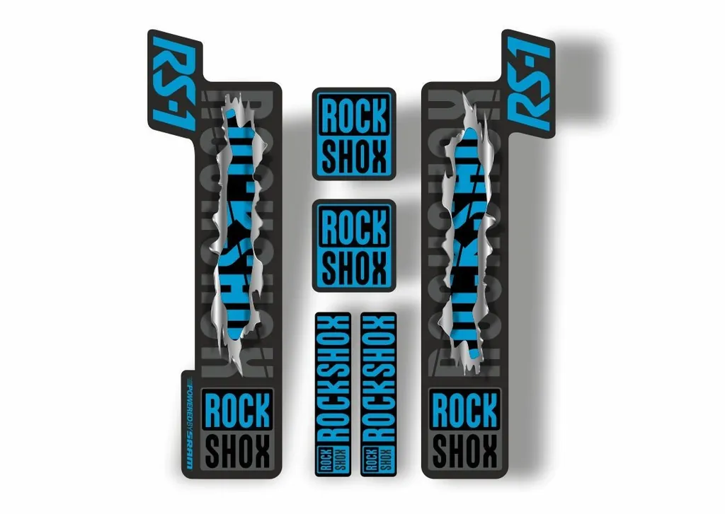 Rock Shox RS1 2018 Fork Decal Mountain Bike Cycling Sticker Adhesive Metal Torn - 1