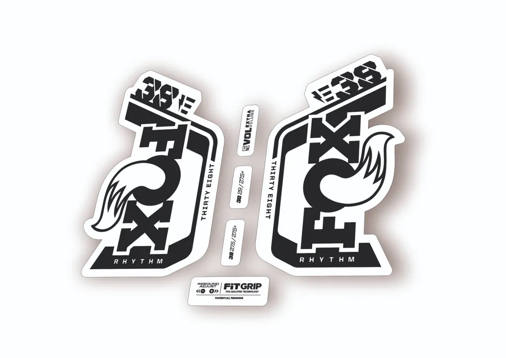 Fox 38 Rhythm E Bike 2024 Fork Suspension Factory Decal Sticker Adhesive Black - 1