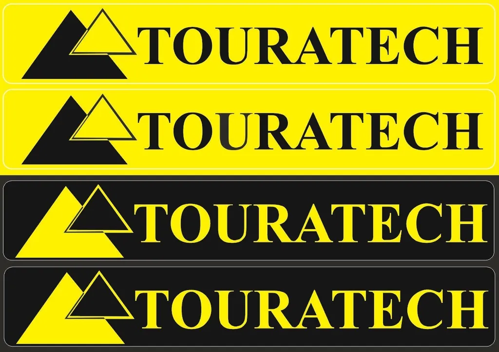 Touratech Case Box Fork Decals Inspire Sticker Graphic Set Vinyl Adhesive 4 Pcs - 1