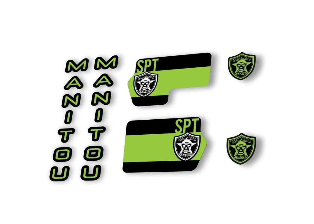 Manitou Circus Sport 2020 Fork Suspension Decal Kit Sticker Set Green - 1