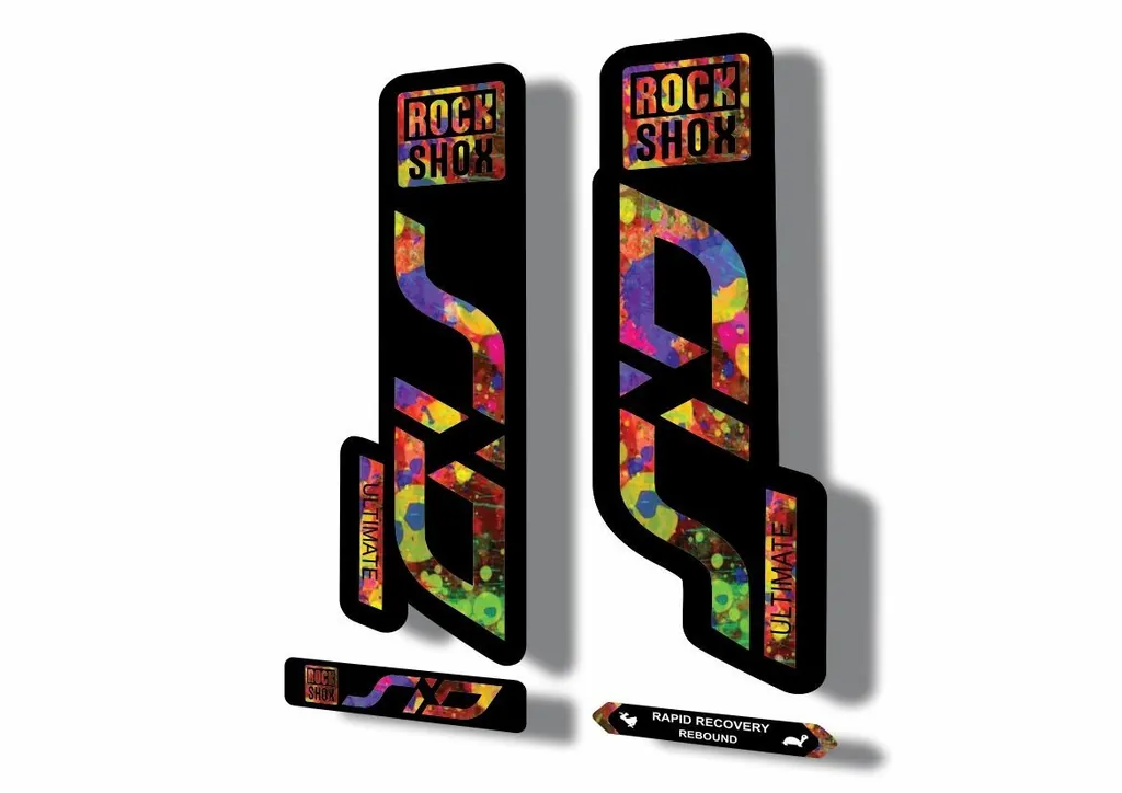 Rock Shox SID 2020 ULTIMATE Mountain Bike Cycling Decal Sticker Oil Slick - 1