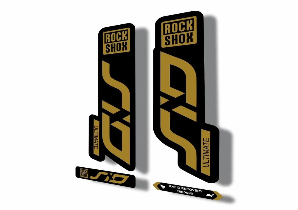 Rock Shox SID 2020 ULTIMATE Mountain Bike Cycling Decal Adhesive Sticker Gold - 1