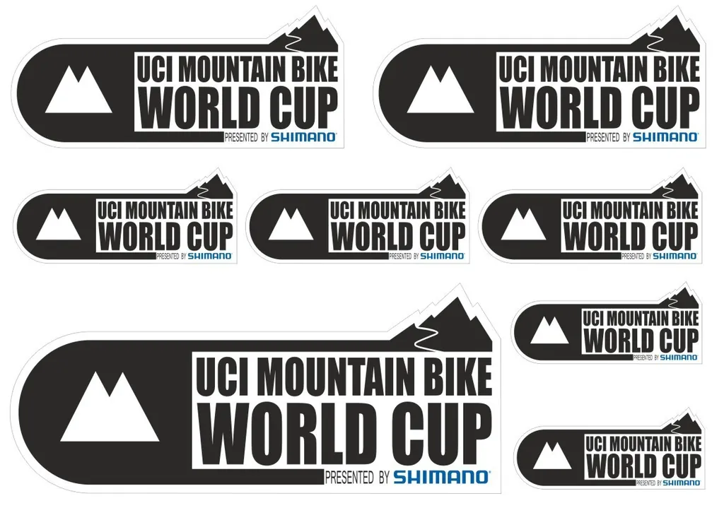 UCI WORLD CUP Custom Stickers For MTB Road Bike Frame Decals Adhesive 8 Pcs - 1