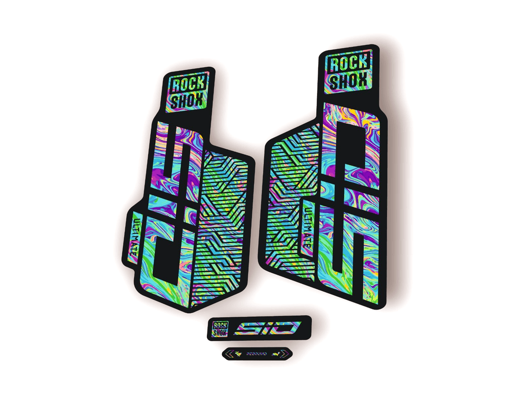 Rock Shox SID ULTIMATE 2025 Flight Attendant Bike Decal Sticker Oil Slick 1 - 1