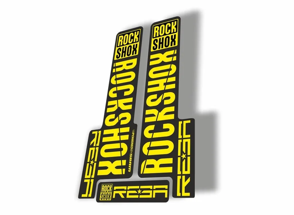 Rock Shox REBA 2018 Fork Decal Mountain Bike Cycling Sticker Adhesive Yellow - 1