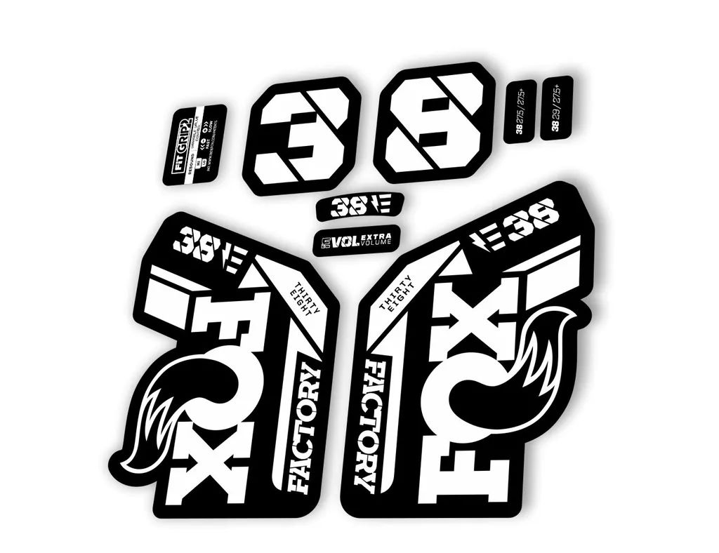 FOX 38 2021 E Bike Forks Suspension Factory Decal Sticker Adhesive White - 1