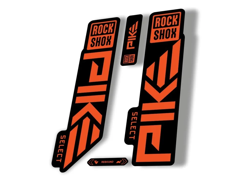 Rock Shox PIKE SELECT 2023 Mountain Bike Cycling Decal Sticker Adhesive Orange - 1