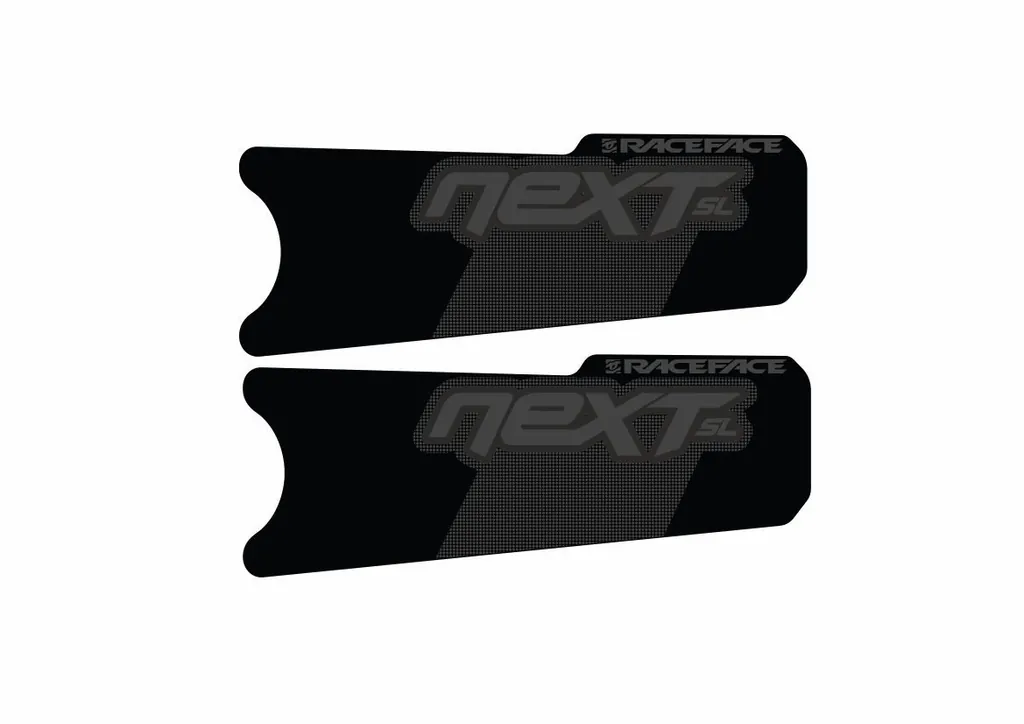 Race Face Next SL Crank Decals Set Sticker Mountain Bike Adhesive Stealth Black - 1