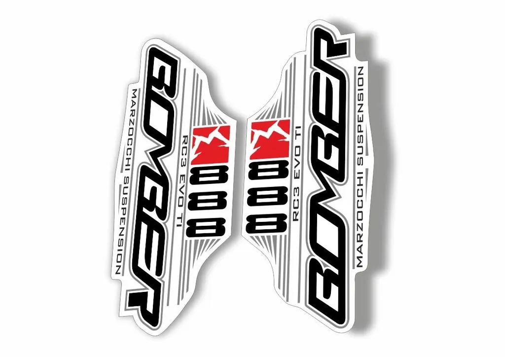 Marzocchi Bomber 888 RC3 EVO TI 2011 Fork Suspension Sticker Decal Kit Black - 1