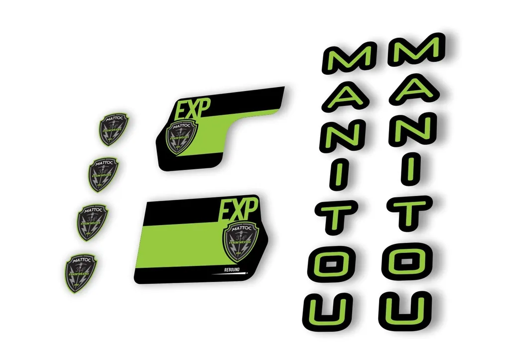 Manitou Mattoc Expert 2020 Fork Suspension Decal Kit Sticker Set Green - 1