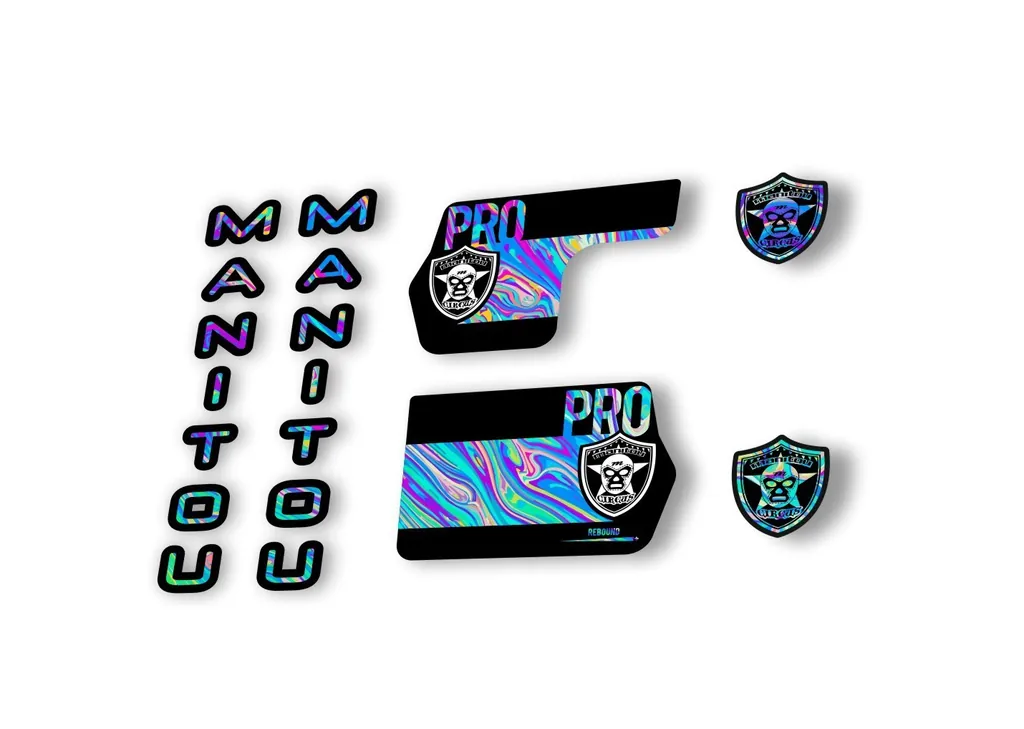 Manitou Circus Pro 2020 Fork Suspension Decal Kit Sticker Set Oil Slick 1 - 1