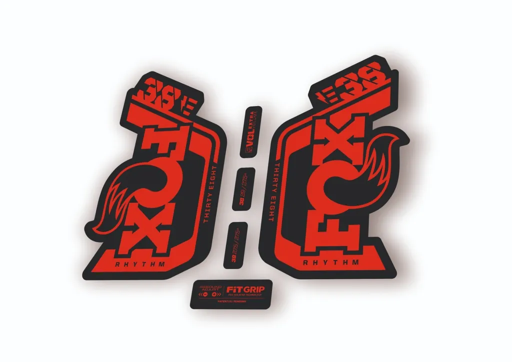 Fox 38 Rhythm E Bike 2024 Fork Suspension Factory Decal Sticker Adhesive Red - 1