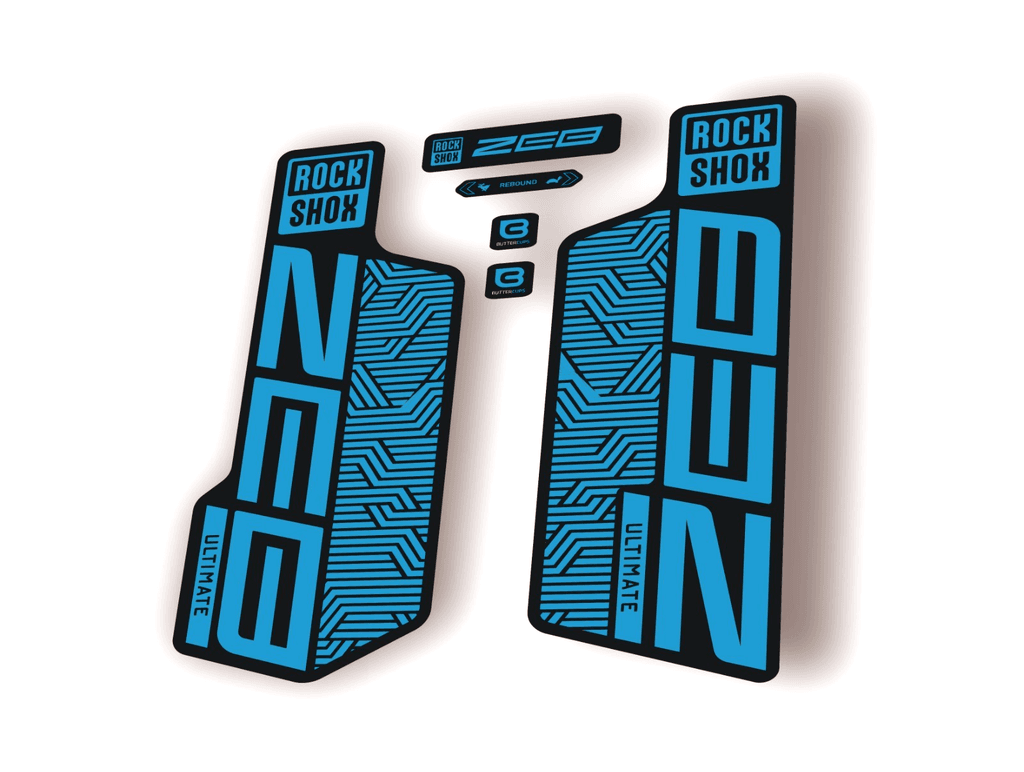 Rock Shox ZEB ULTIMATE 2024 Flight Attendant Bike Cycling Decal Sticker Blue - 1