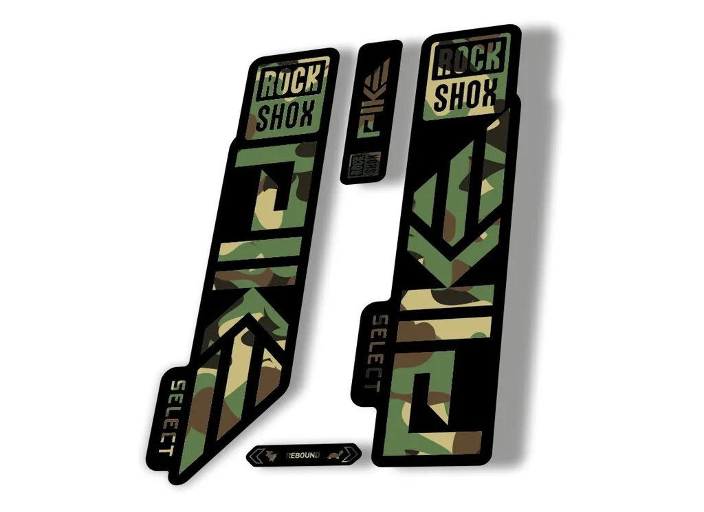 Rock Shox PIKE SELECT 2023 Mountain Bike Cycling Decal Sticker Camo - 1