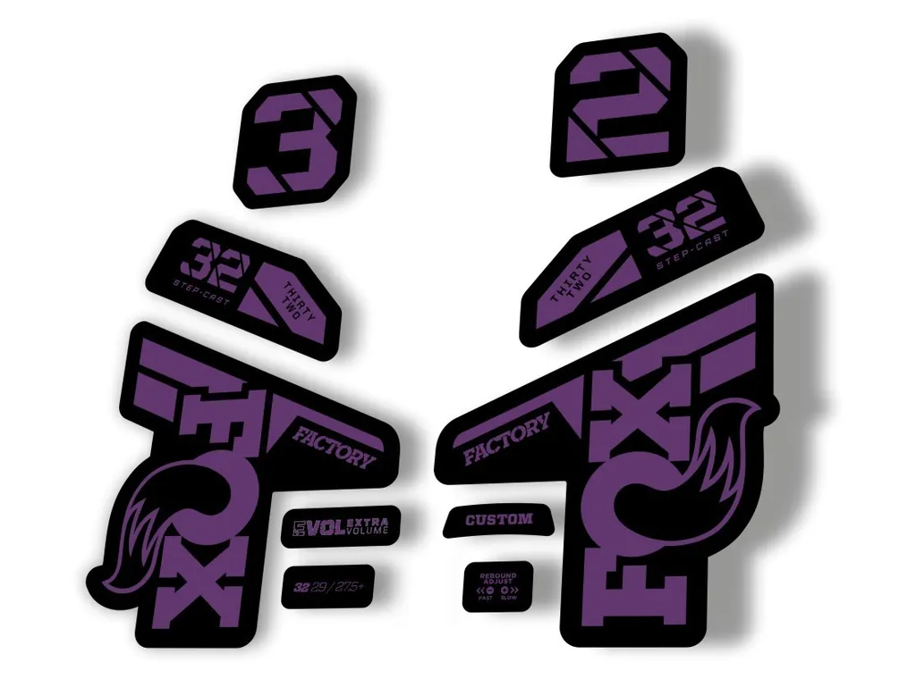 Fox 32 Factory 2021 Fork Suspension Decal Sticker Adhesive Purple - 1