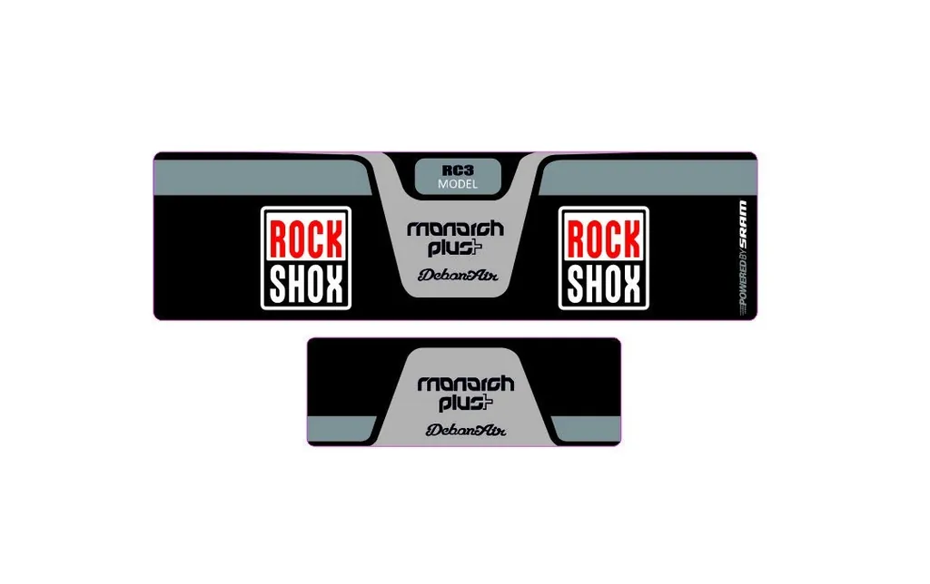 Rock Shox MONARCH Plus RC3 Debon Air Rear Shock Decal Sticker Adhesive White 1 - 1
