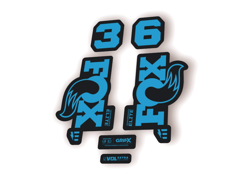 FOX 36 Elite E-Optimized 2026 Fork Factory Decal Sticker Adhesive Blue - 1