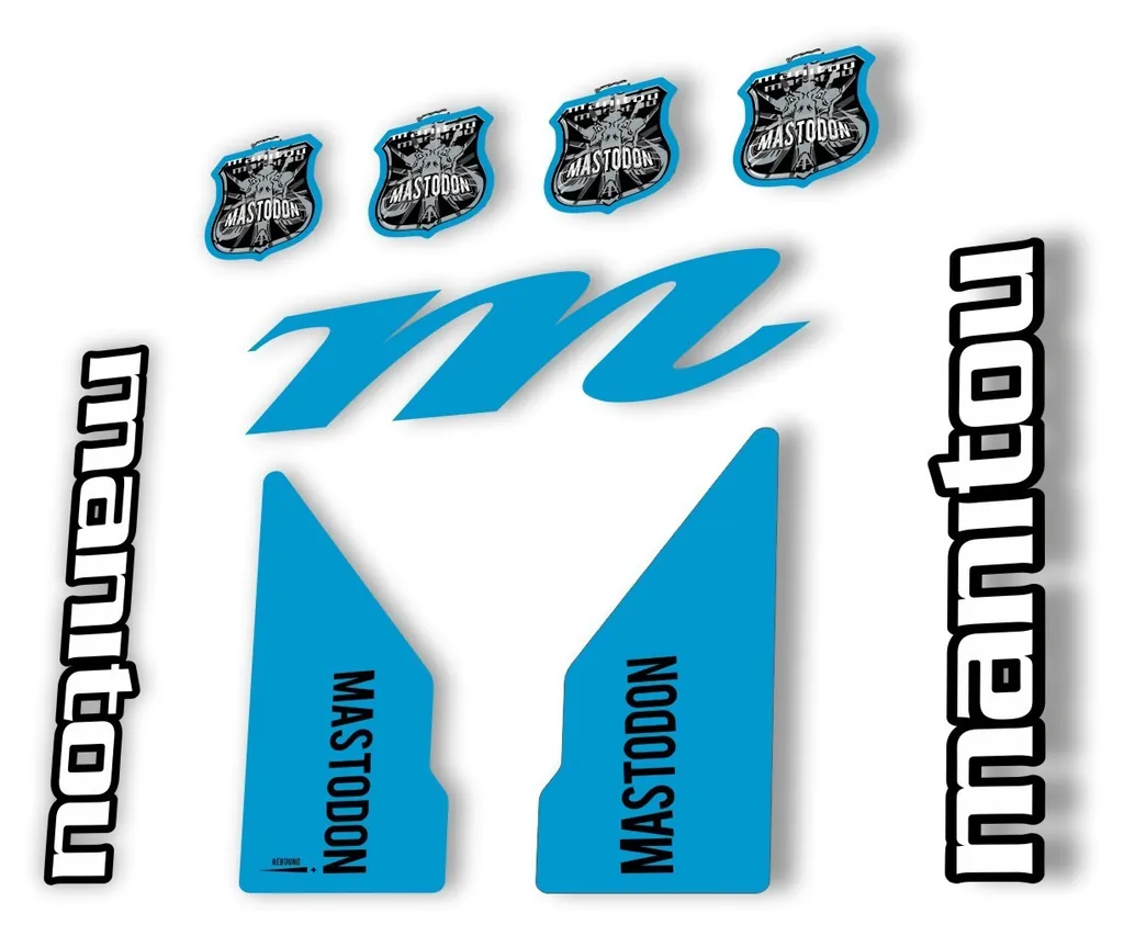 Manitou Mastadon 2017 Fork Suspension Decal Kit Sticker Set Blue - 1