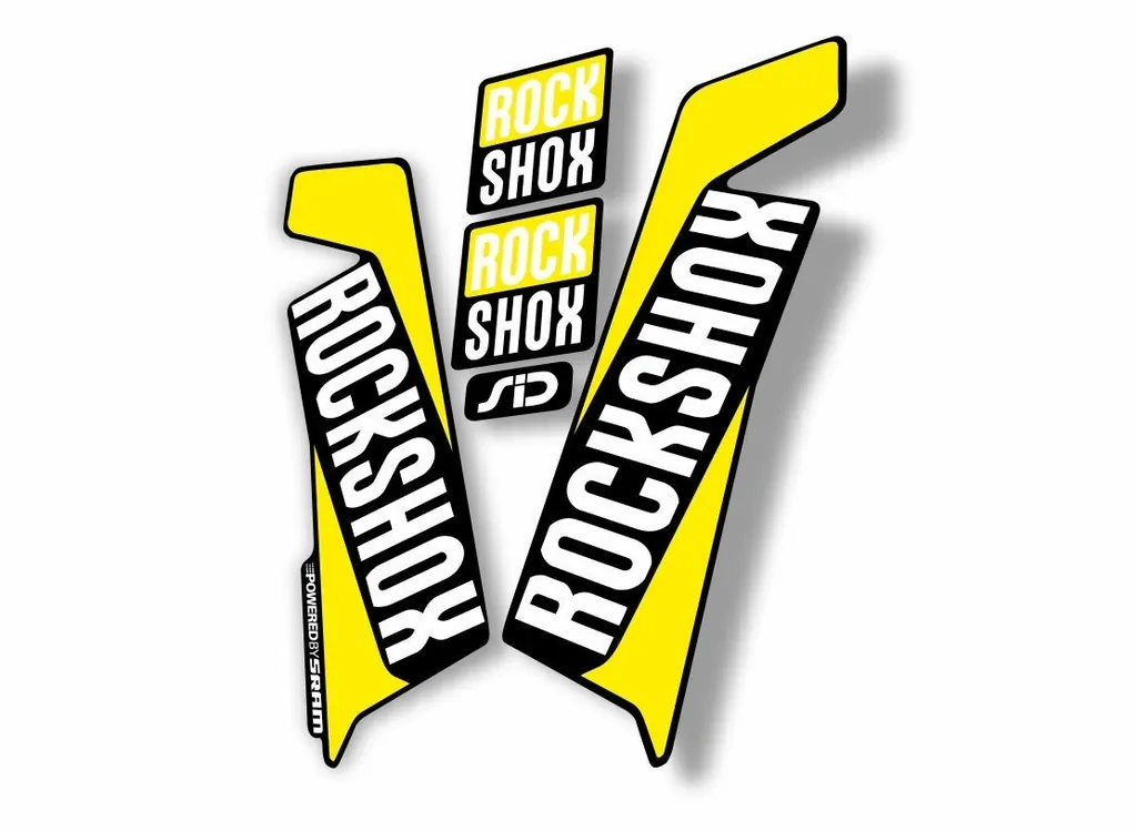 Rock Shox SID 2016-17 Mountain Bike Cycling Fork Decal Sticker Adhesive Yellow - 1