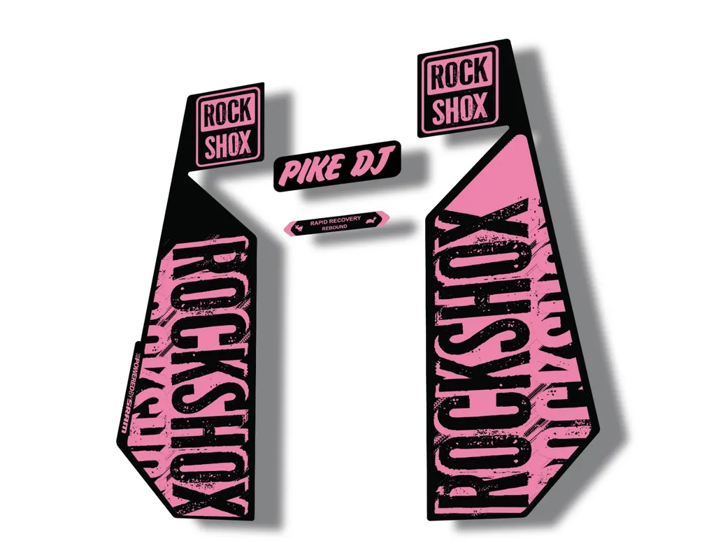 Rock Shox PIKE DJ 2017 Fork Decal Mountain Bike Cycling Sticker Light Pink - 1