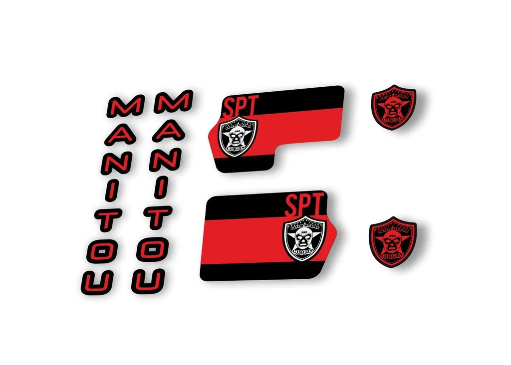 Manitou Circus Sport 2020 Fork Suspension Decal Kit Sticker Set Red - 1