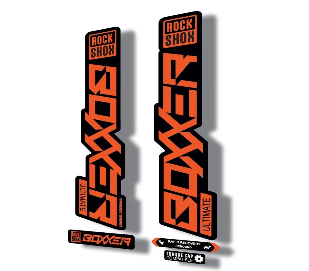 Rock Shox BOXXER 2020 ULTIMATE Mountain Bike Cycling Decal Adhesive Orange - 1