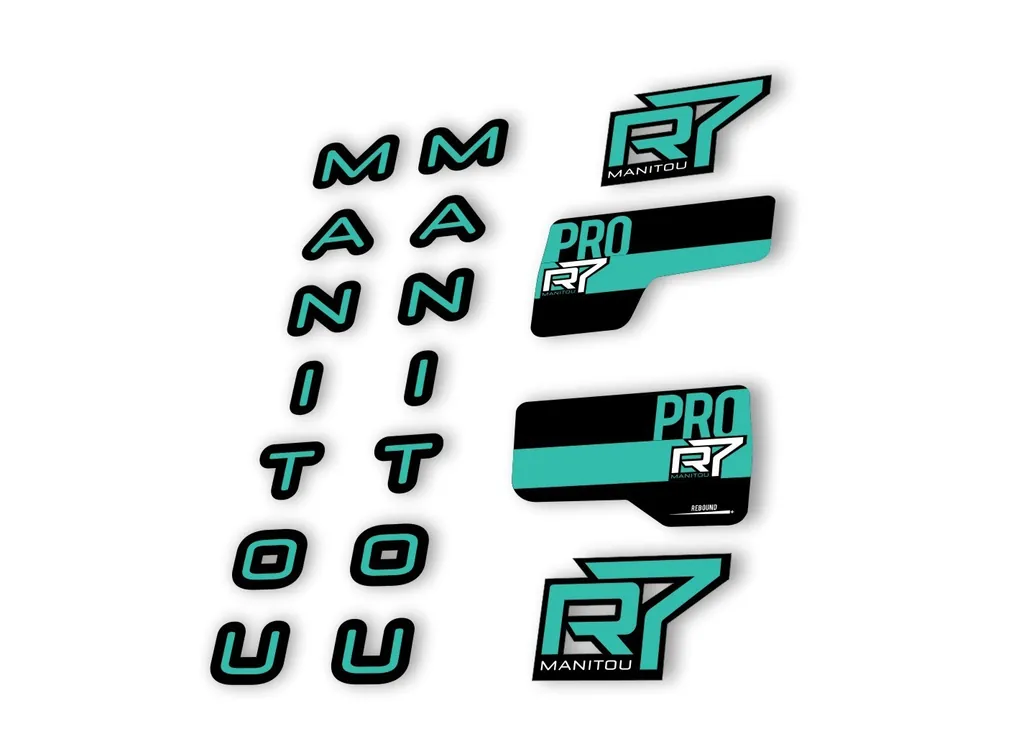 Manitou R7 Pro 2020 Fork Suspension Decal Kit Sticker Set Dolphin - 1
