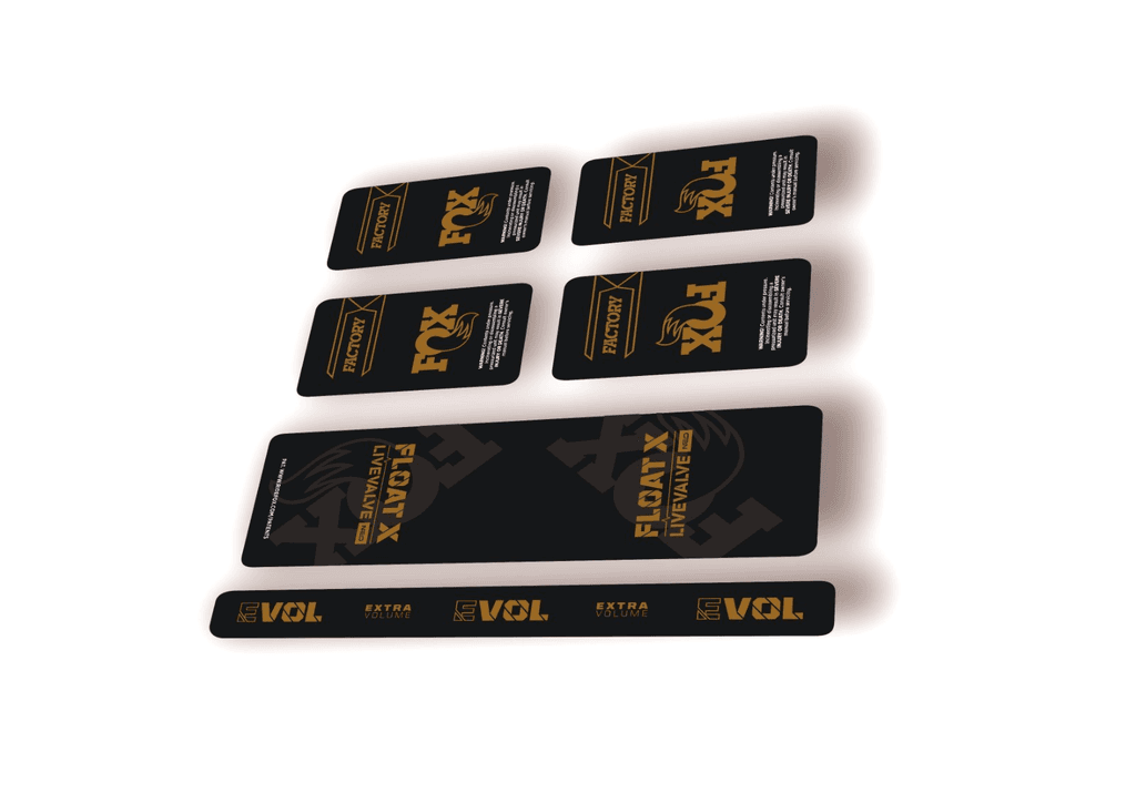 FOX Float X 2025 Factory Live Valve NEO Rear Shock Decal Sticker Adhesive Gold - 1