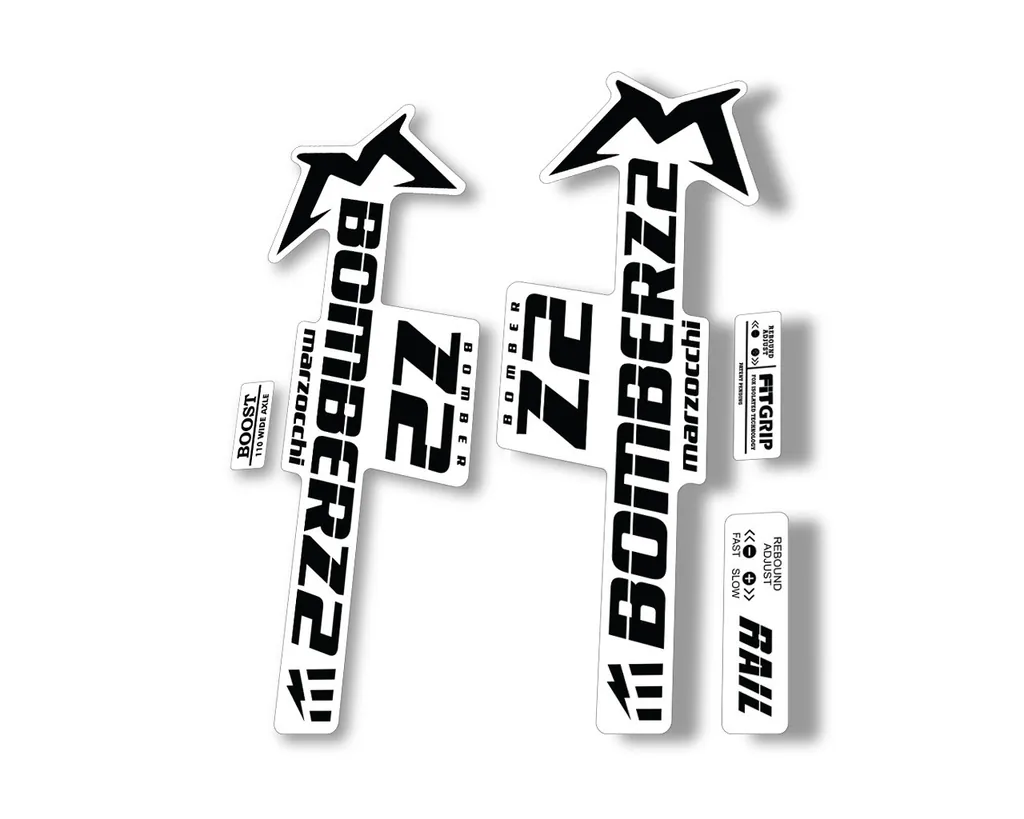 Marzocchi Bomber Z2 E Bike 2022 Fork Suspension Sticker Decal Kit Black - 1