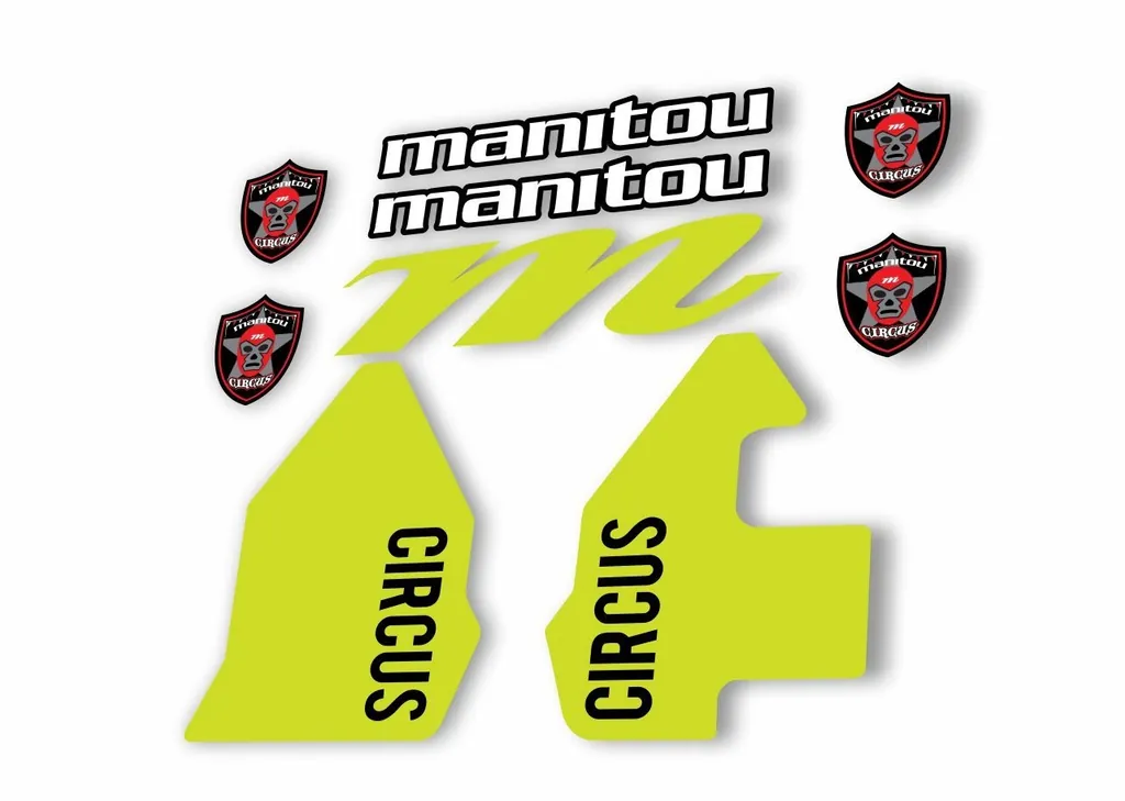 Manitou CIRCUS 2018 Fork Suspension Decal Kit Sticker Lime Green - 1