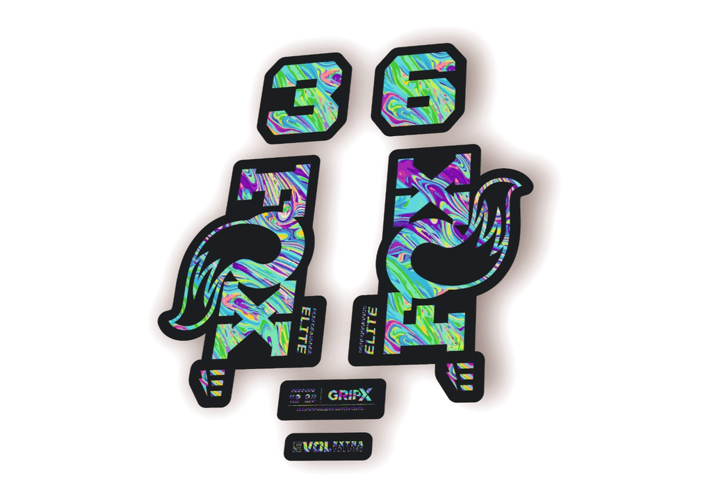 FOX 36 Elite E-Optimized 2026 Fork Factory Decal Sticker Adhesive Oil Slick 1 - 1