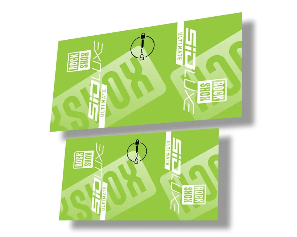 Rock Shox 2021 SID LUXE ULTIMATE Rear Shock Decal Sticker Green - 1