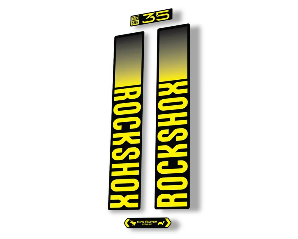 Rock Shox 35 2021 Fork Decal Mountain Bike Cycling Sticker Adhesive Yellow - 1