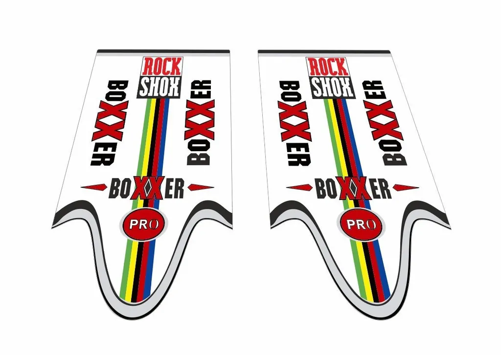 Rockshox BOXXER Pro Fork Decals Replacement Decal Sticker Adhesive Retro 2 Pcs - 1