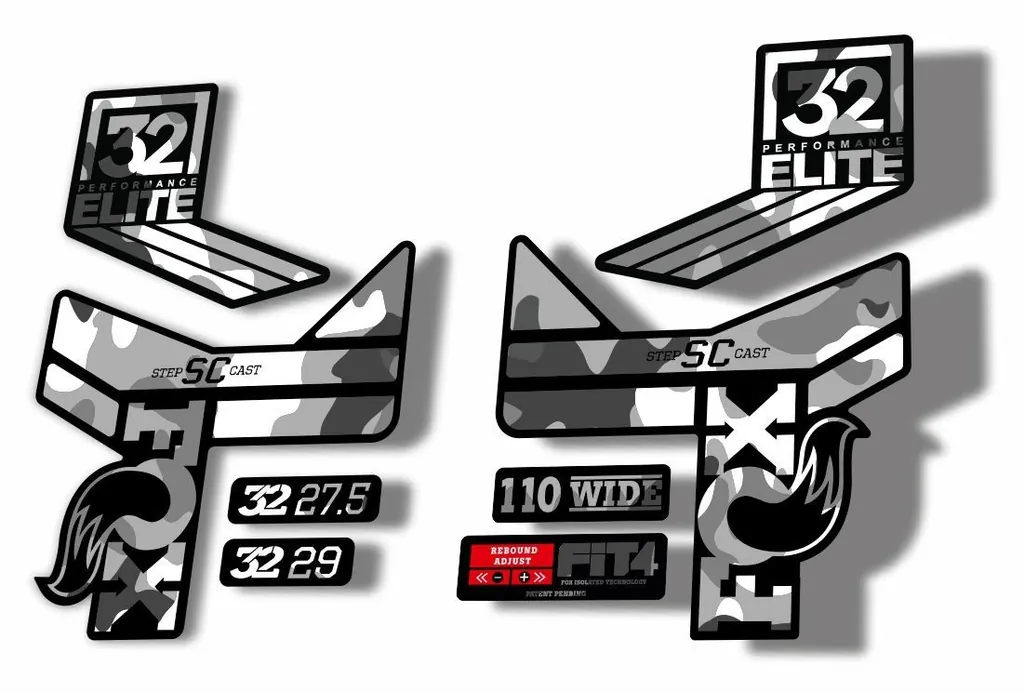 FOX 32 Step Cast SC EP Fork Suspension Factory Decal Stickers Adhesive Camo 1 - 1